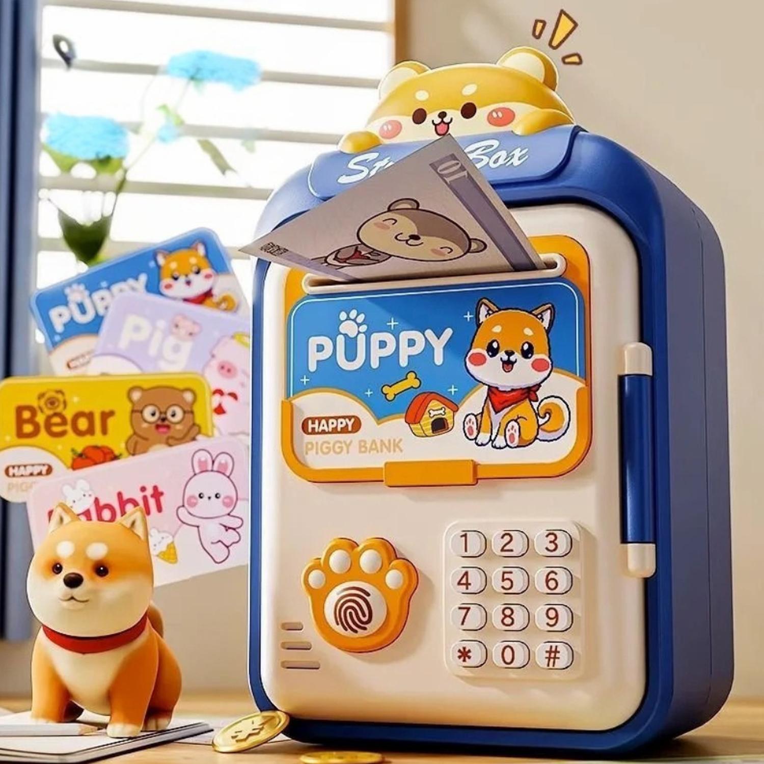 ALCANCIA GATO CAJA FUERTE KAWAII CONTRASEÑA SONIDO Y HUELLA - 3