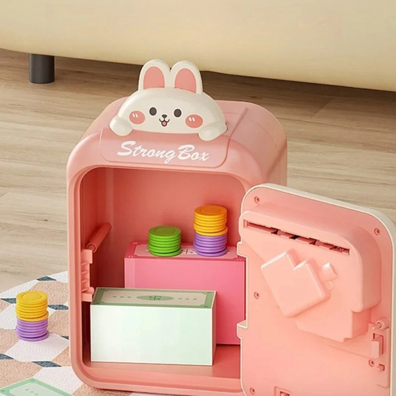 ALCANCIA GATO CAJA FUERTE KAWAII CONTRASEÑA SONIDO Y HUELLA - 4