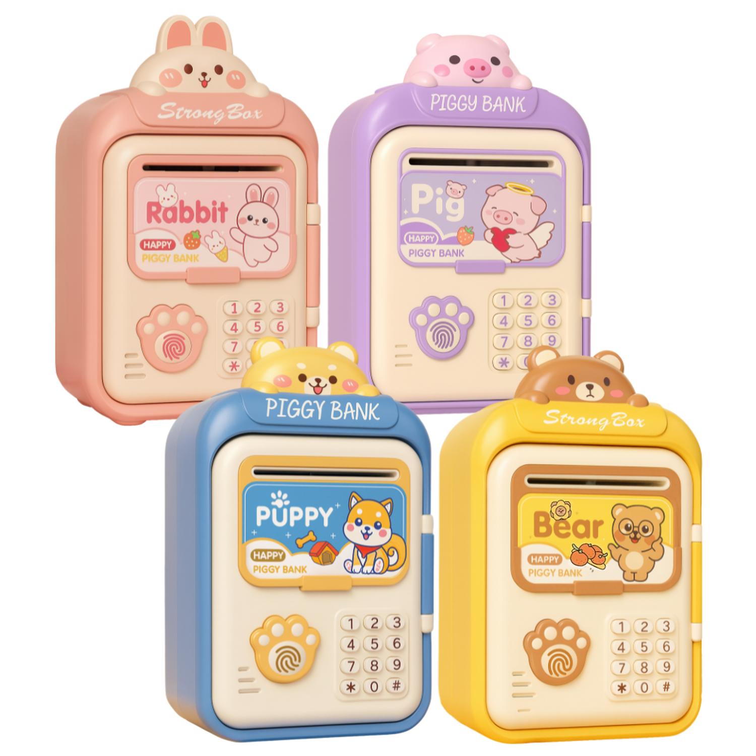 ALCANCIA GATO CAJA FUERTE KAWAII CONTRASEÑA SONIDO Y HUELLA - 5