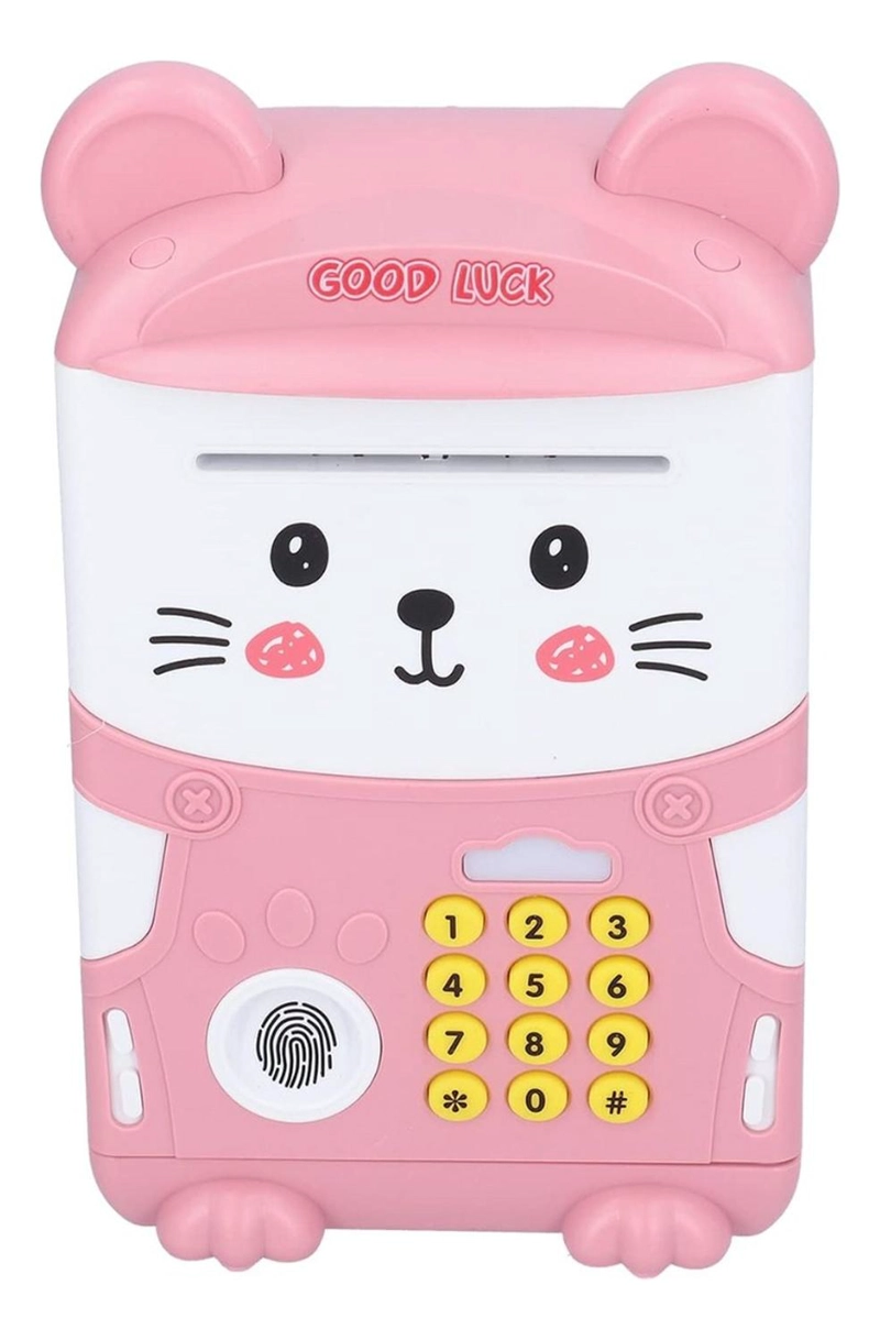 ALCANCIA GATO CAJA FUERTE KAWAII CONTRASEÑA SONIDO Y HUELLA - 6