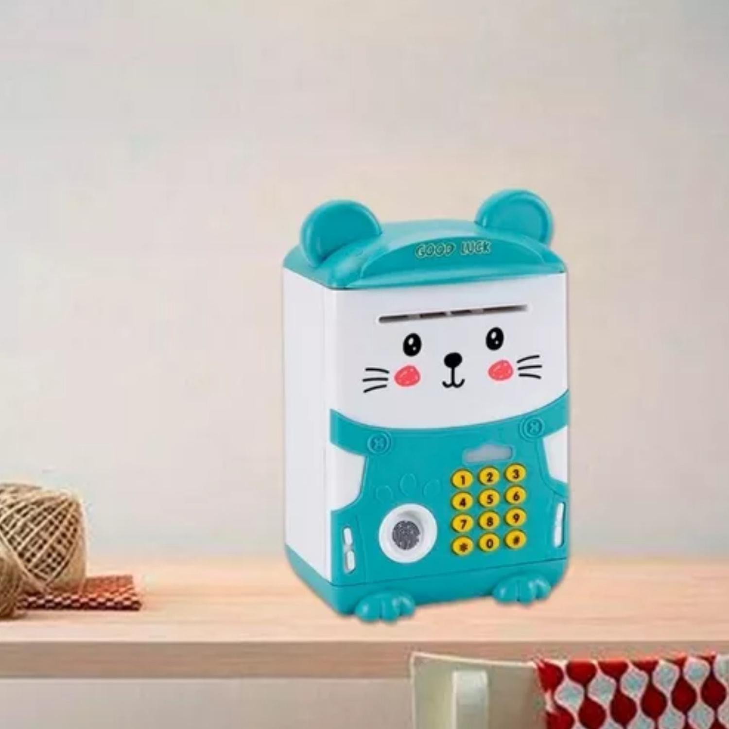 ALCANCIA GATO CAJA FUERTE KAWAII CONTRASEÑA SONIDO Y HUELLA - 7