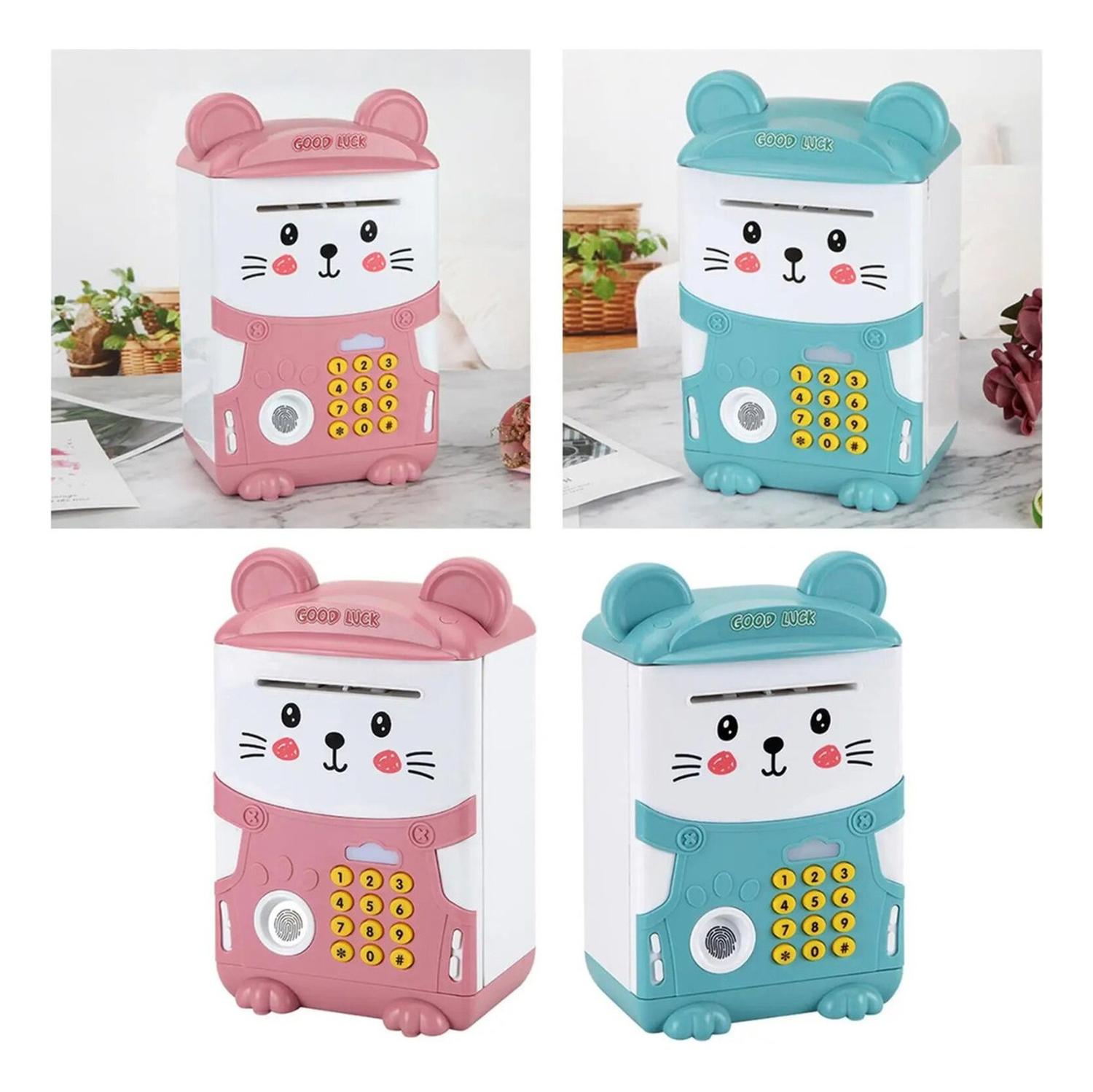 ALCANCIA GATO CAJA FUERTE KAWAII CONTRASEÑA SONIDO Y HUELLA - 8