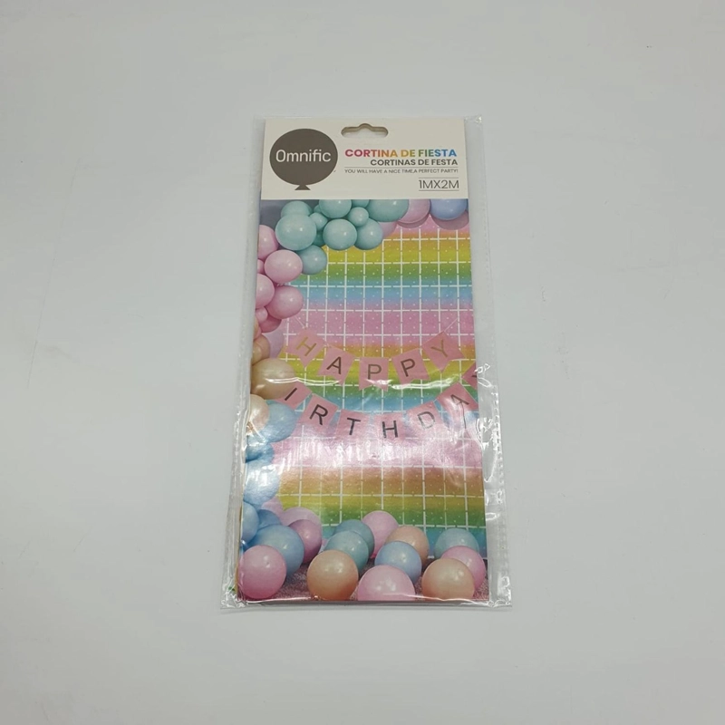 CORTINA METALICA CUADROS CON DISEÑO VARIOS COLORES COTILLON MULTICOLOR 2 - 1