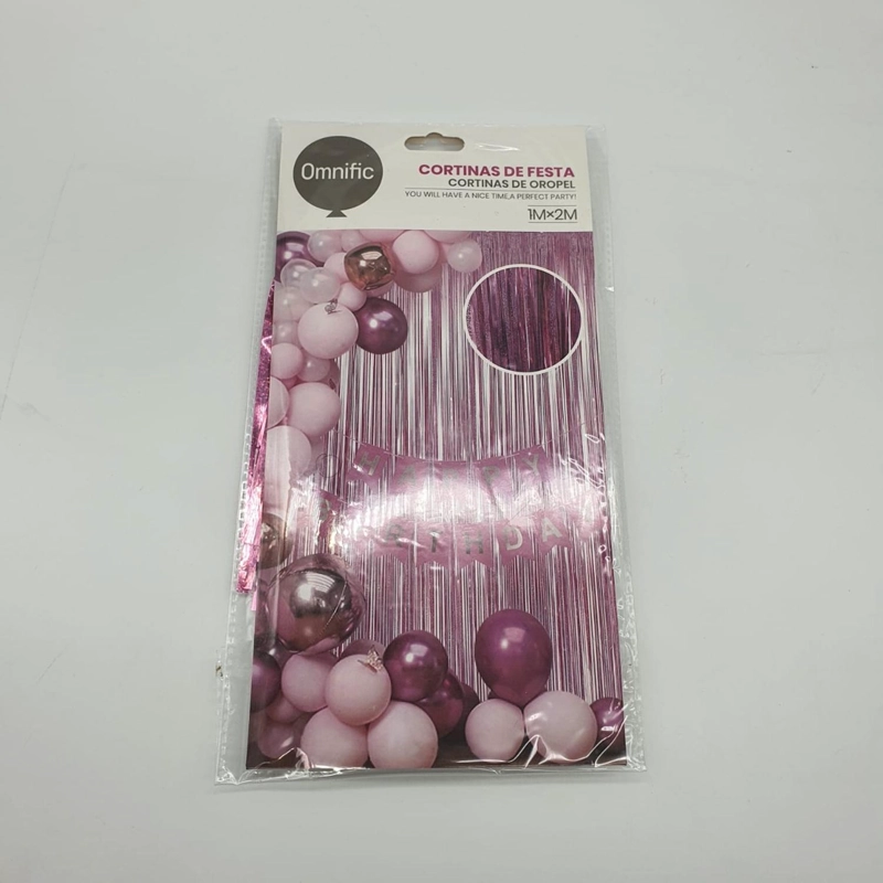 CORTINA METALICA BRILLOS CUMPLEAÑOS COLORES COTILLON TAMAÑO TAMANO UNICO ROSE GOLD - 1