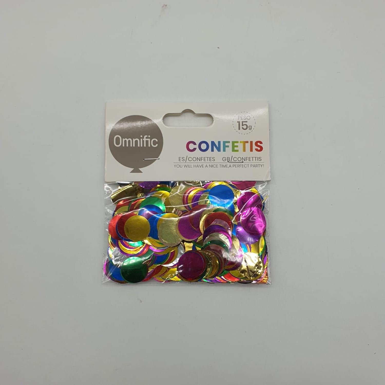 CONFETIS DISEÑO COLORES VARIADOS 30 GRAMOS CUMPLEAÑOS MULTICOLOR - 1