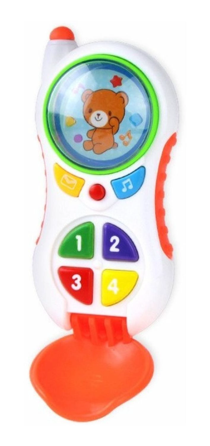 TELE FONO CELULAR BEBE JUGUETE FONO LUZ SONIDOS Y BOTONES - 4