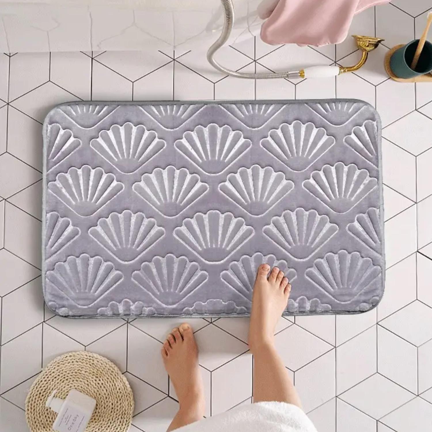 CONJUNTO DE 3 ALFOMBRA DE BAÑO SUAVES ABSORVENTES DISEÑO MAR - 3