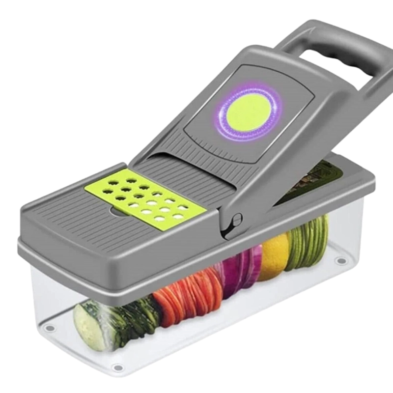SET PICADOR CORTADOR DE VERDURAS Y FRUTAS 14 EN 1 RALLADOR - 1