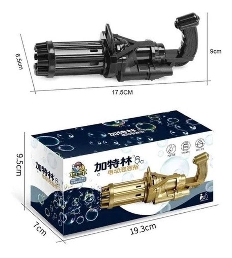 PACK JUGUETE MINIGUN LANZA BURBUJAS TIKTOK - 5