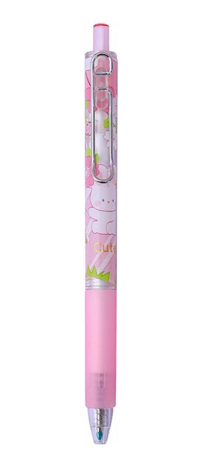 SET 12 BOLIGRAFOS TINTA GEL NEGRO SAKURA RABIT CUTE KAWAII - 6