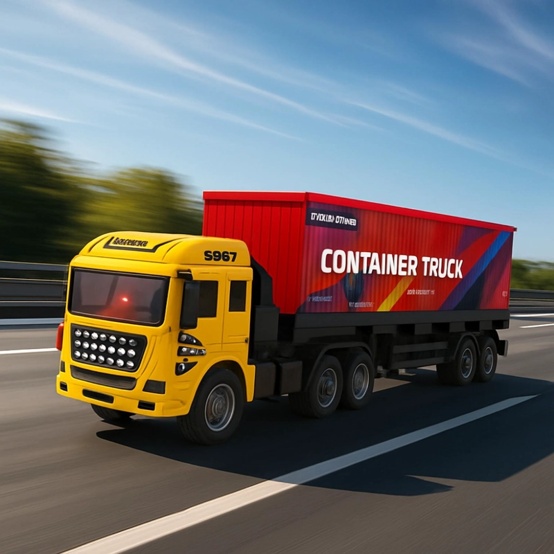 CAMION CONTENEDOR A CONTROL REMOTO RC JUGUETE CON LUCES - 4
