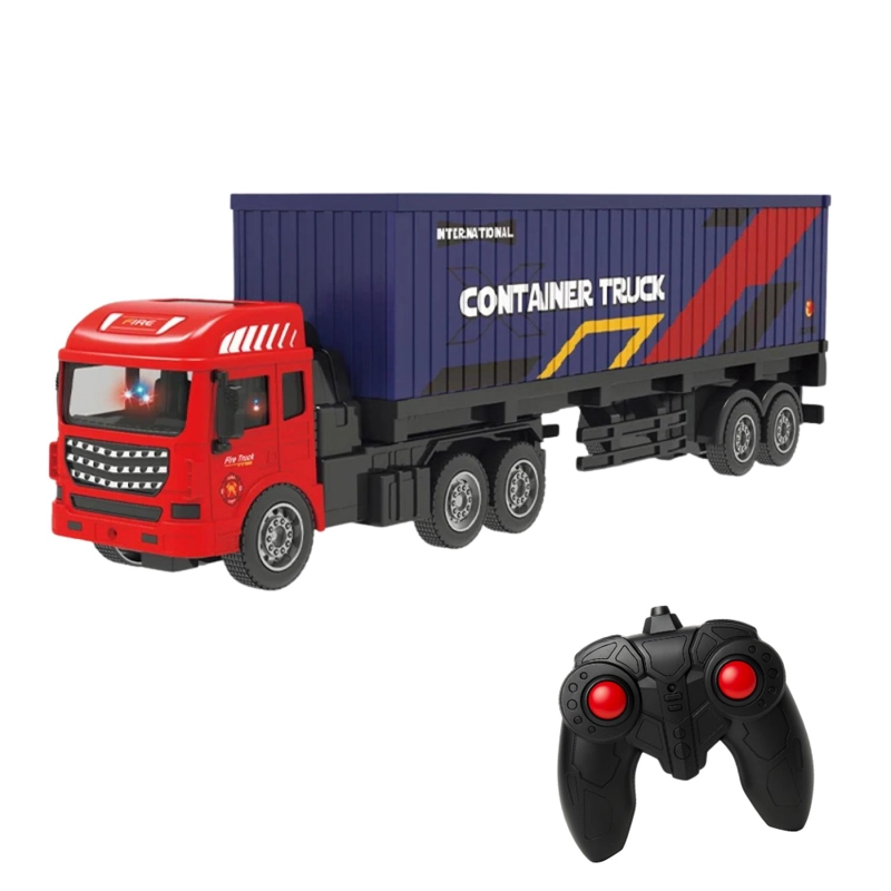 CAMION CONTENEDOR A CONTROL REMOTO RC JUGUETE CON LUCES - 5