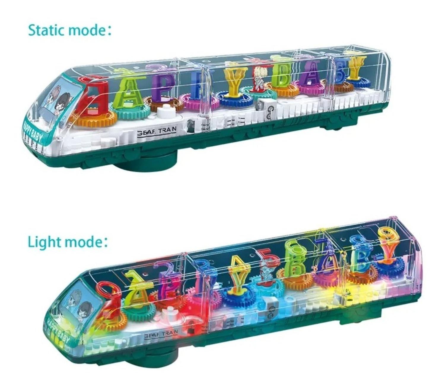 TREN EDUCATIVO TRANSPARENTE LETRAS Y NUMEROS LUMINOSO - 3
