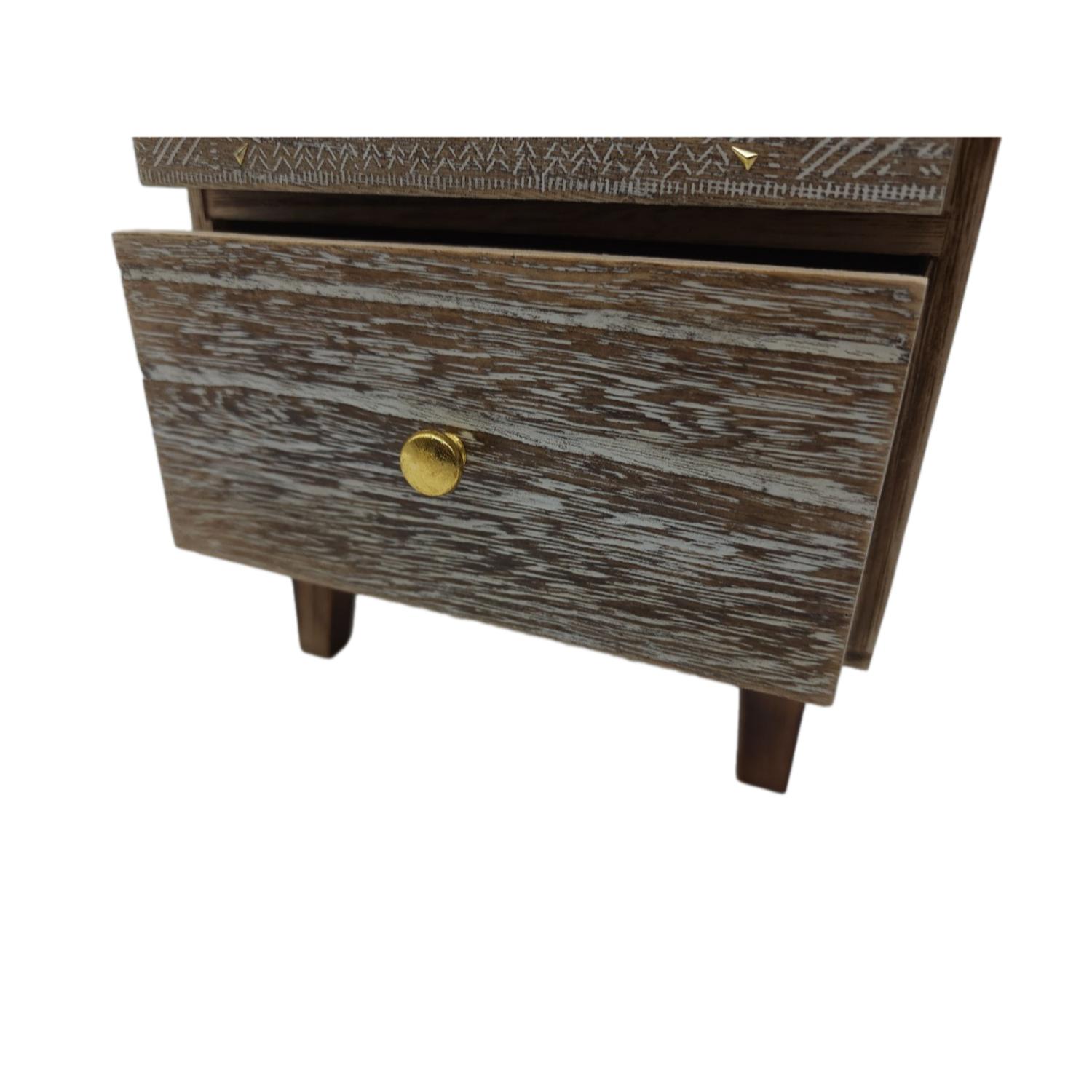 ORGANIZADOR DE JOYAS MULTIUSO ORIENTAL 3 CAJONES CAFE - 6