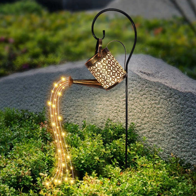 REGADERA SOLAR LED DECORATIVA IMPERMEABLE JARDIN DECORACION - 2