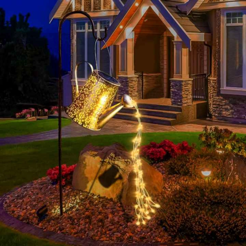 REGADERA SOLAR LED DECORATIVA IMPERMEABLE JARDIN DECORACION - 6