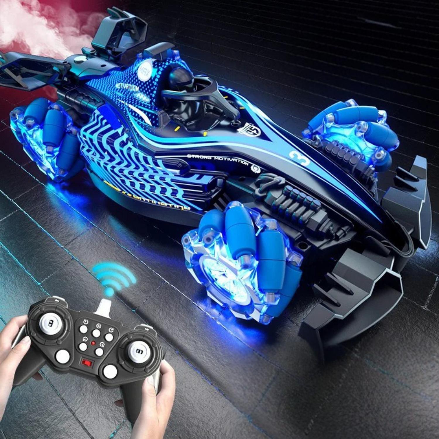 AUTO A CONTROL REMOTO RC F1 CON VAPOR LUZ Y GIROS STUNT CAR - 4