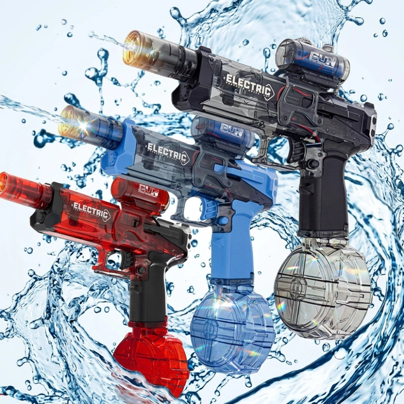 PISTOLA DE AGUA ELECTRICA AUTOMATICA ALTA POTENCIA LUZ LED - 8