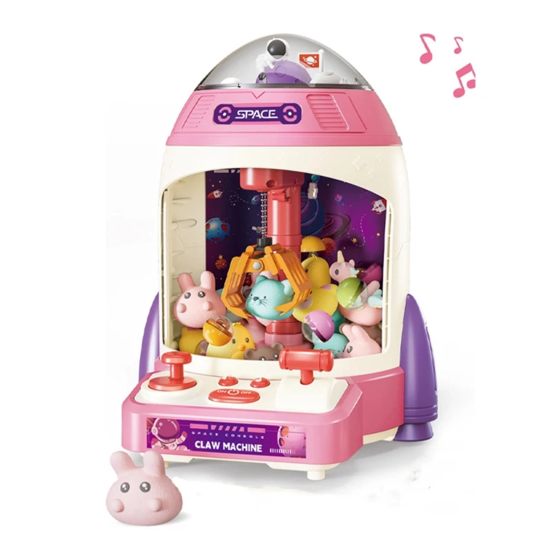 JUGUETE MAQUINA DE PELUCHE GARRA PREMIO CLAW MACHINE ROSADA