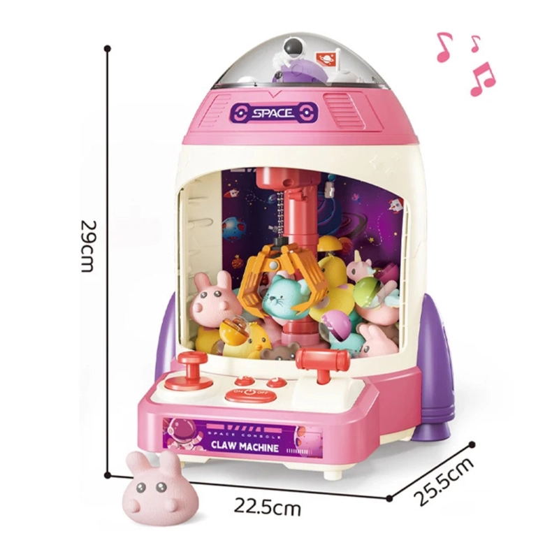 JUGUETE MAQUINA DE PELUCHE GARRA PREMIO CLAW MACHINE ROSADA - 6