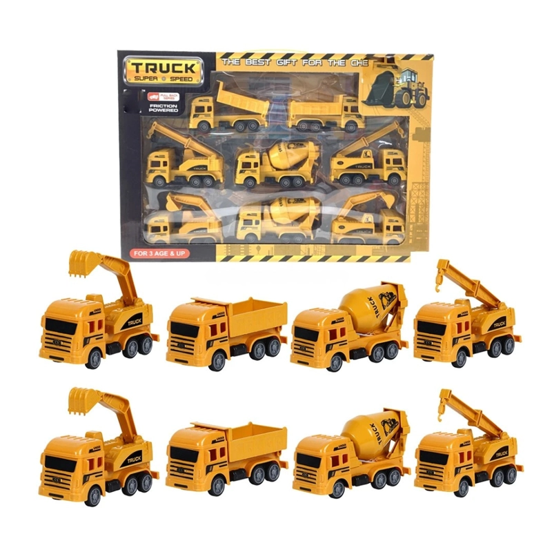 SET 8 CAMIONES DE CONSTRUCCION JUGUETE PARA NIÑOS VEHICULOS - 1