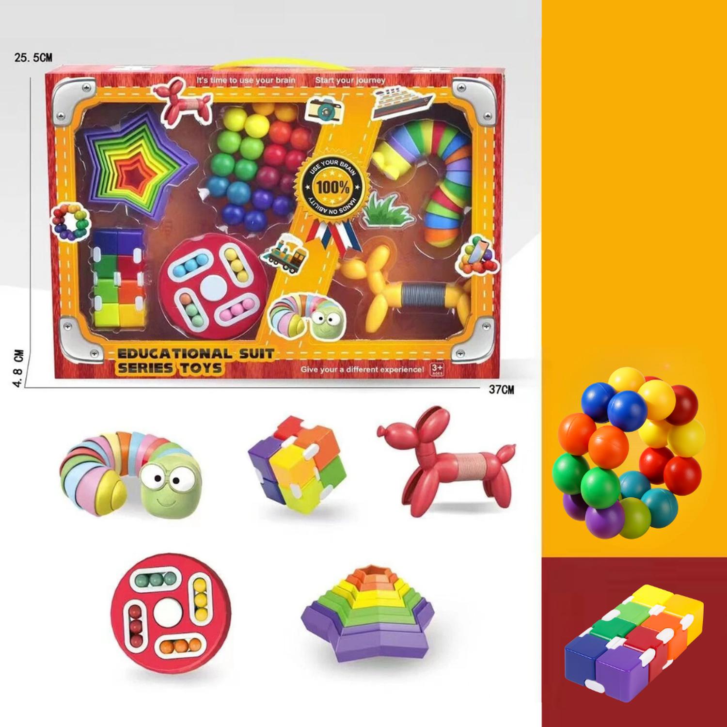 SET DE 6 JUGUETES SENSORIALES EDUCATIVOS ANTIESTRE S NIÑOS - 4