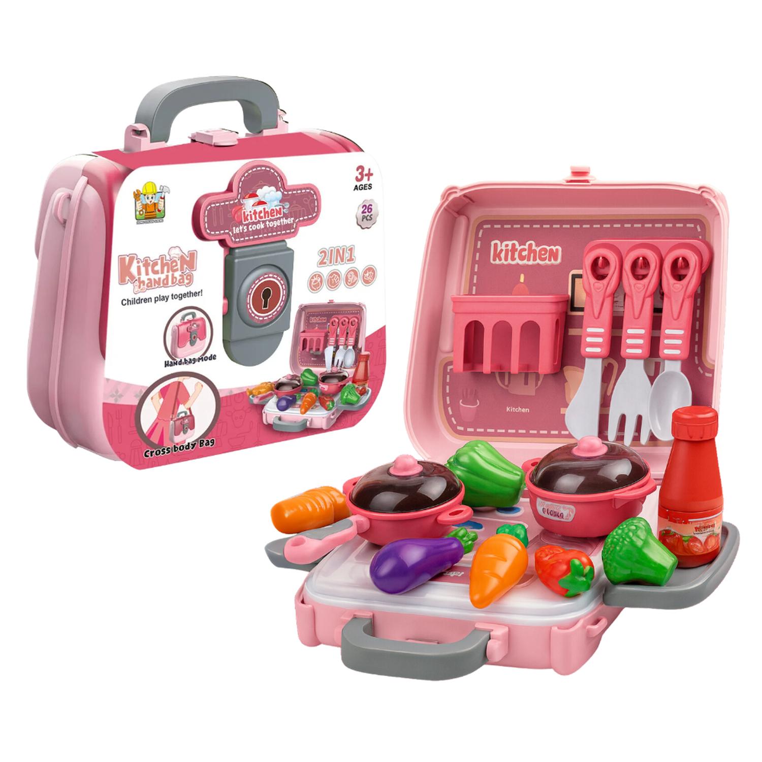 SET MALETA MALETIN DE COCINA 3 EN 1 INFANTIL NIÑOS JUGUETE - 1