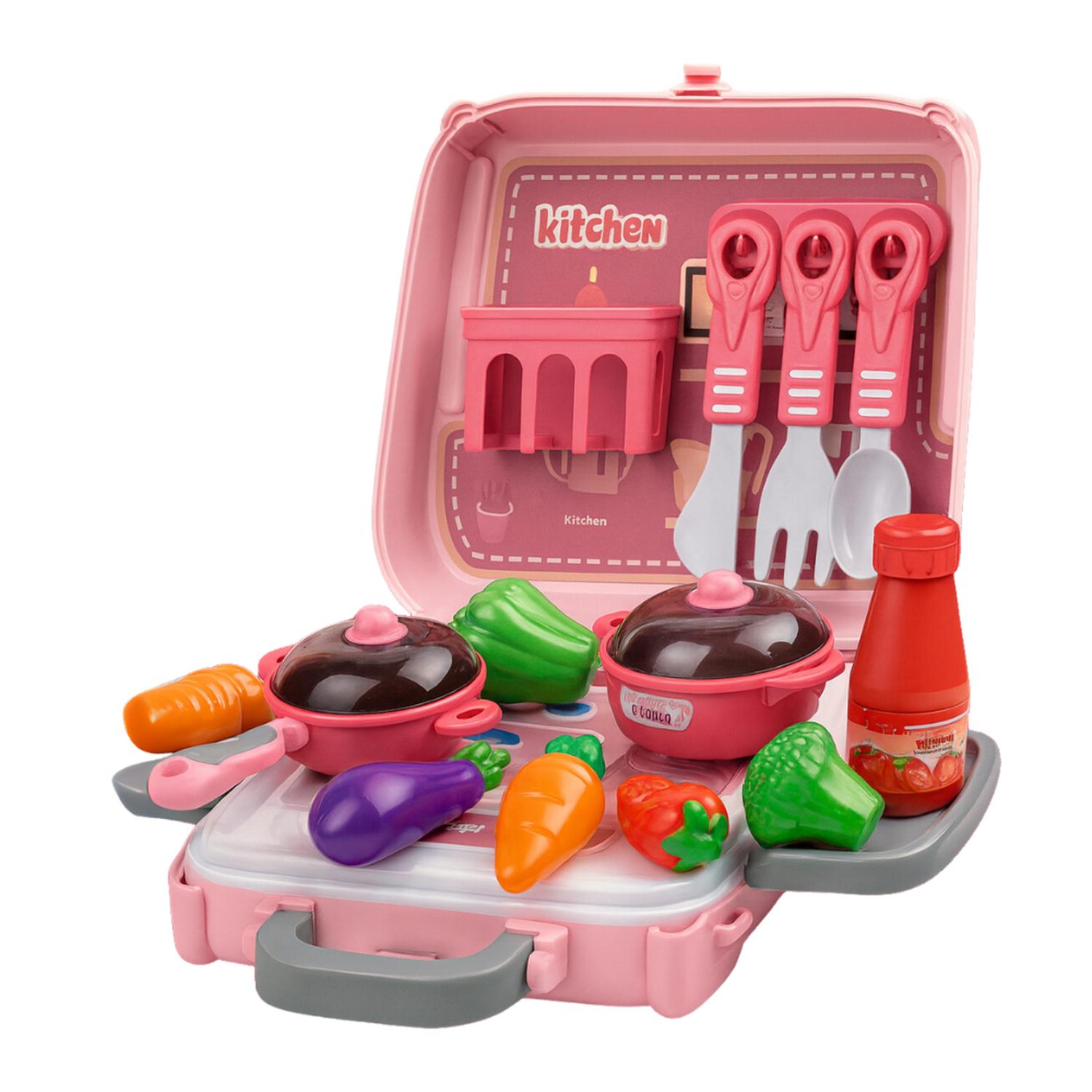 SET MALETA MALETIN DE COCINA 3 EN 1 INFANTIL NIÑOS JUGUETE - 2