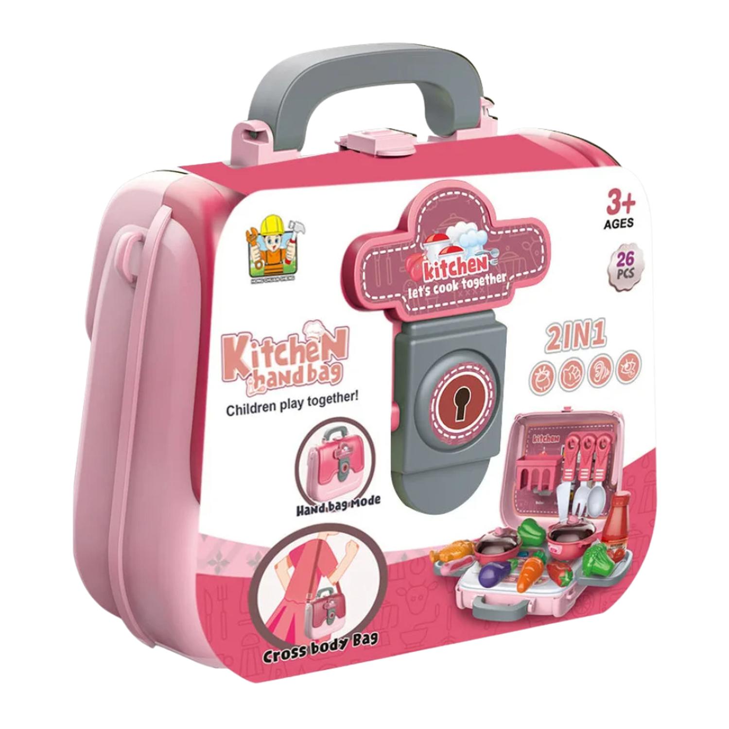 SET MALETA MALETIN DE COCINA 3 EN 1 INFANTIL NIÑOS JUGUETE - 6