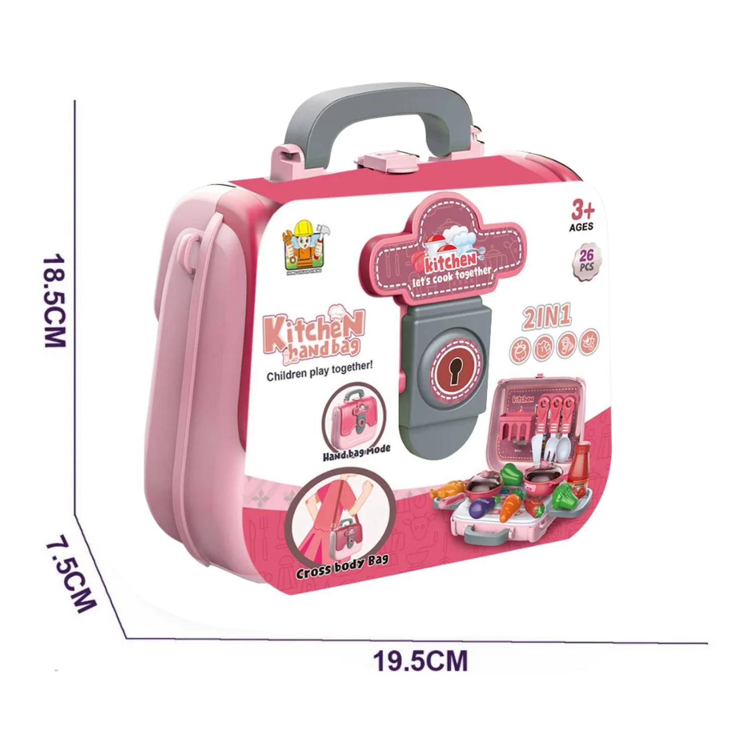 SET MALETA MALETIN DE COCINA 3 EN 1 INFANTIL NIÑOS JUGUETE - 8
