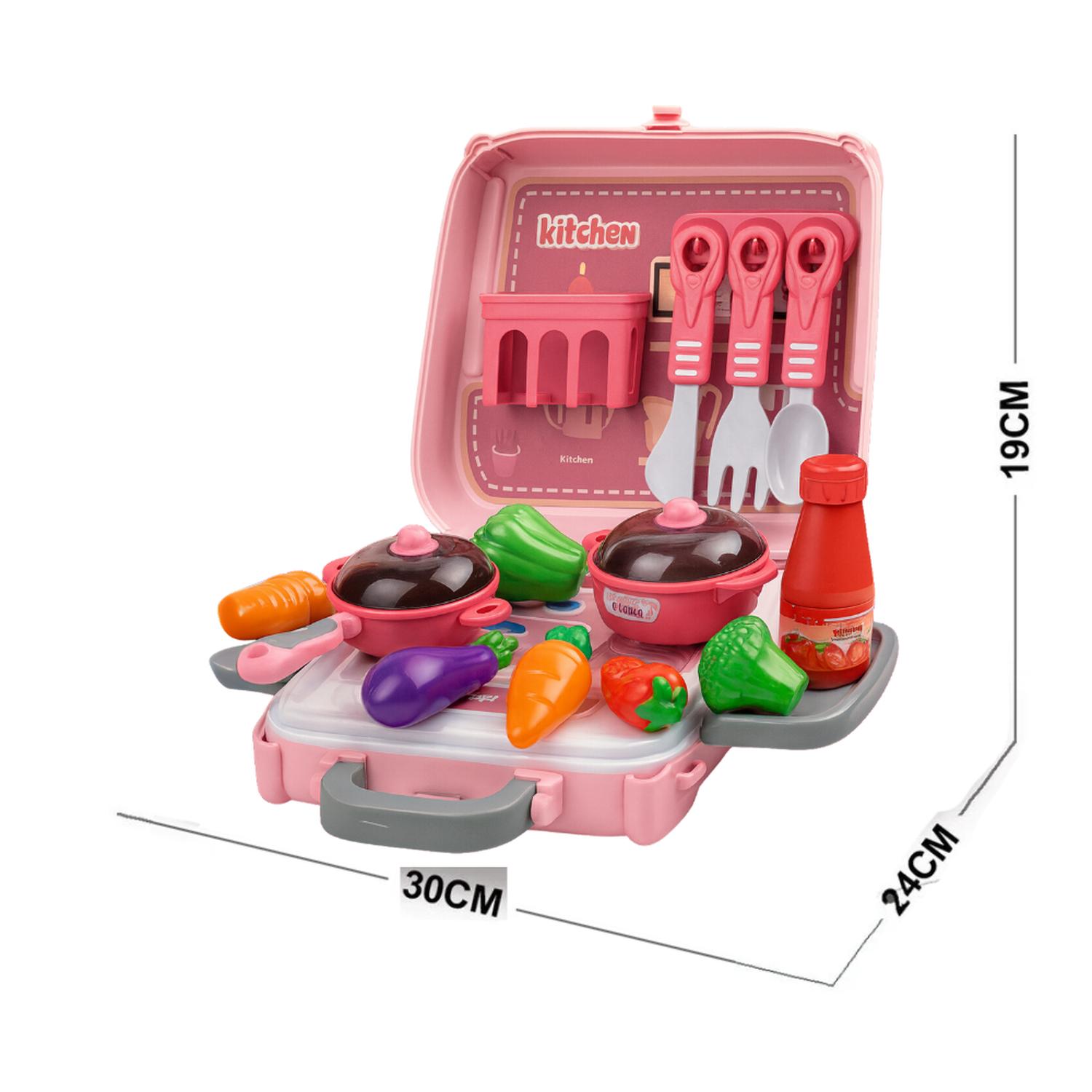 SET MALETA MALETIN DE COCINA 3 EN 1 INFANTIL NIÑOS JUGUETE - 9