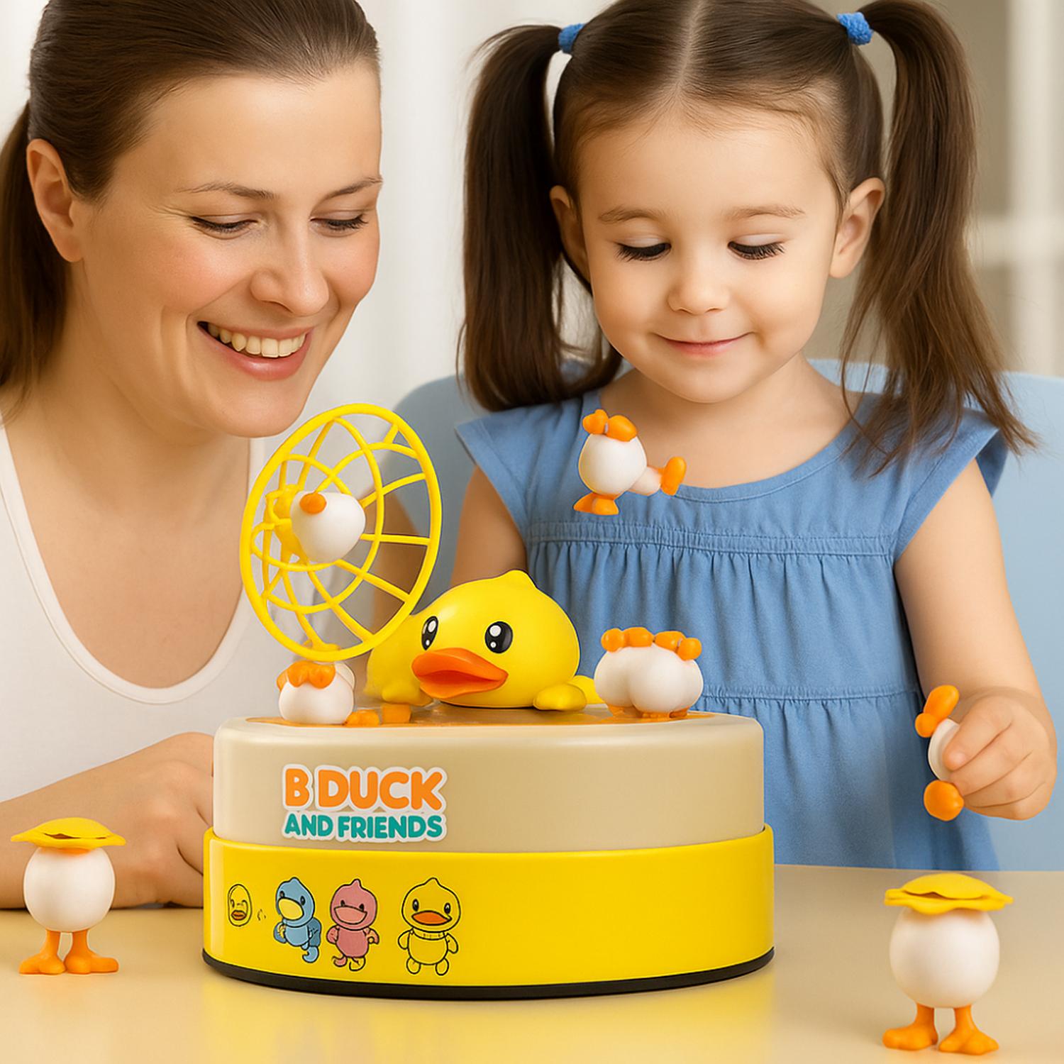 JUEGO DE MESA CAPTURA PATITOS SALTADOR INFANTIL GIRATORIO - 3
