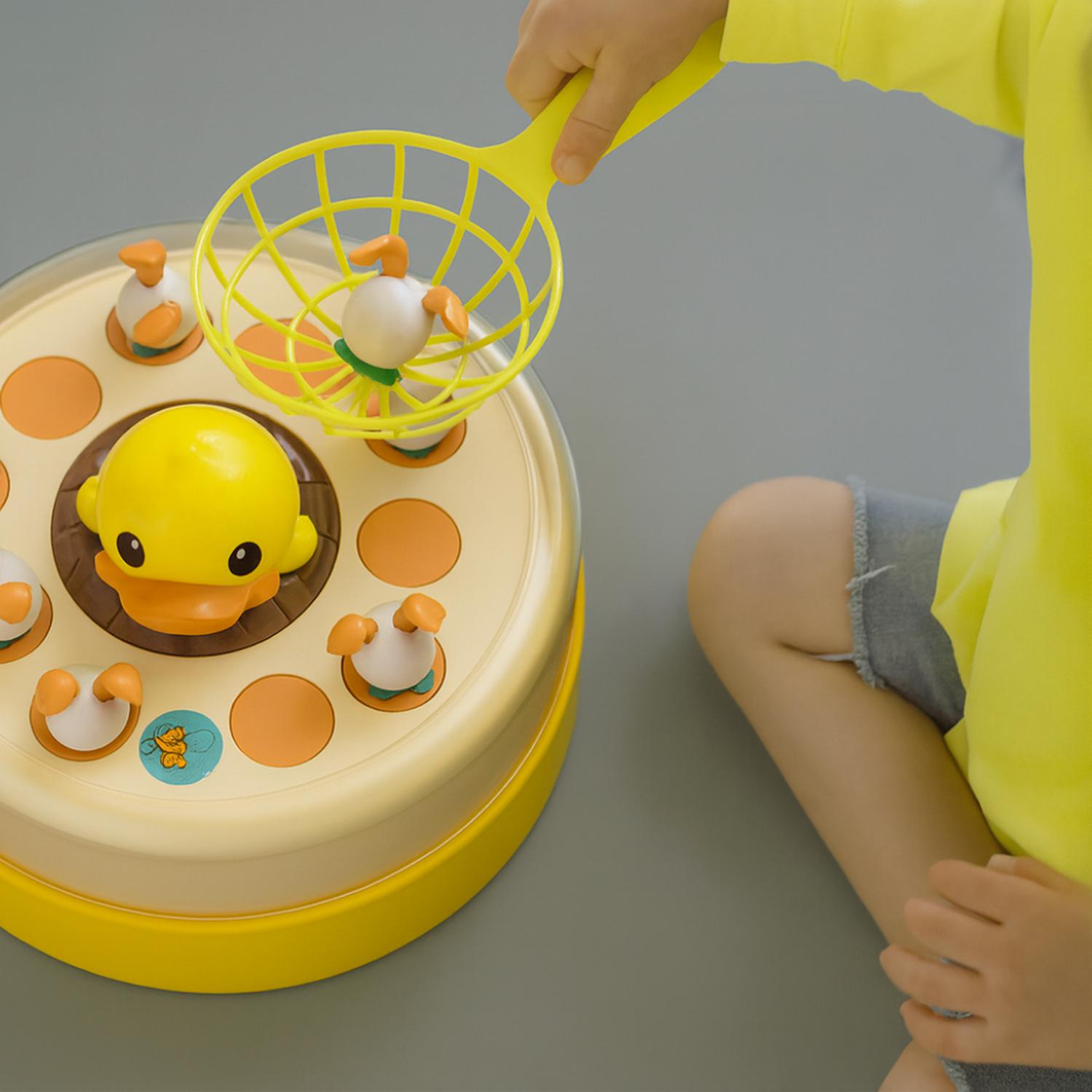 JUEGO DE MESA CAPTURA PATITOS SALTADOR INFANTIL GIRATORIO - 4