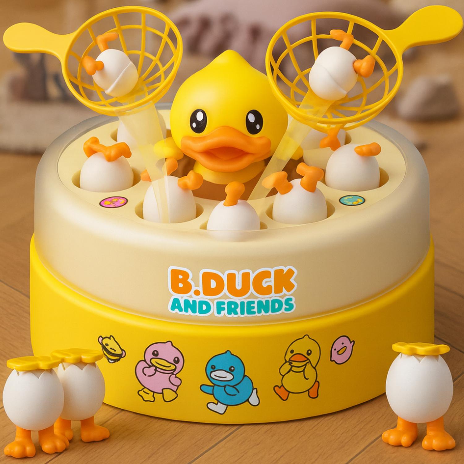 JUEGO DE MESA CAPTURA PATITOS SALTADOR INFANTIL GIRATORIO - 5