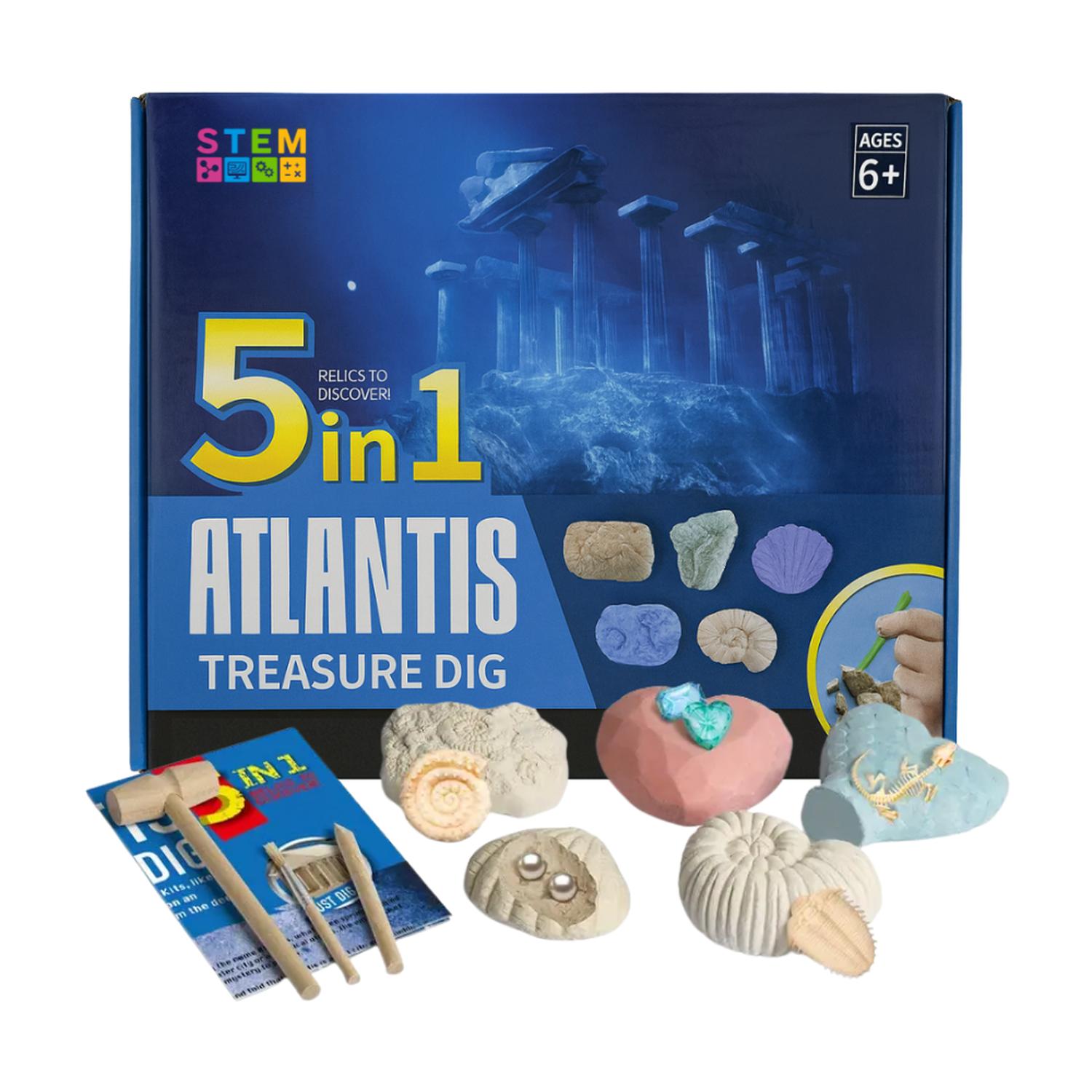 KIT DE EXCAVACION ATLANTIS 5 EN 1 JUGUETE EDUCATIVO INFANTIL - 1
