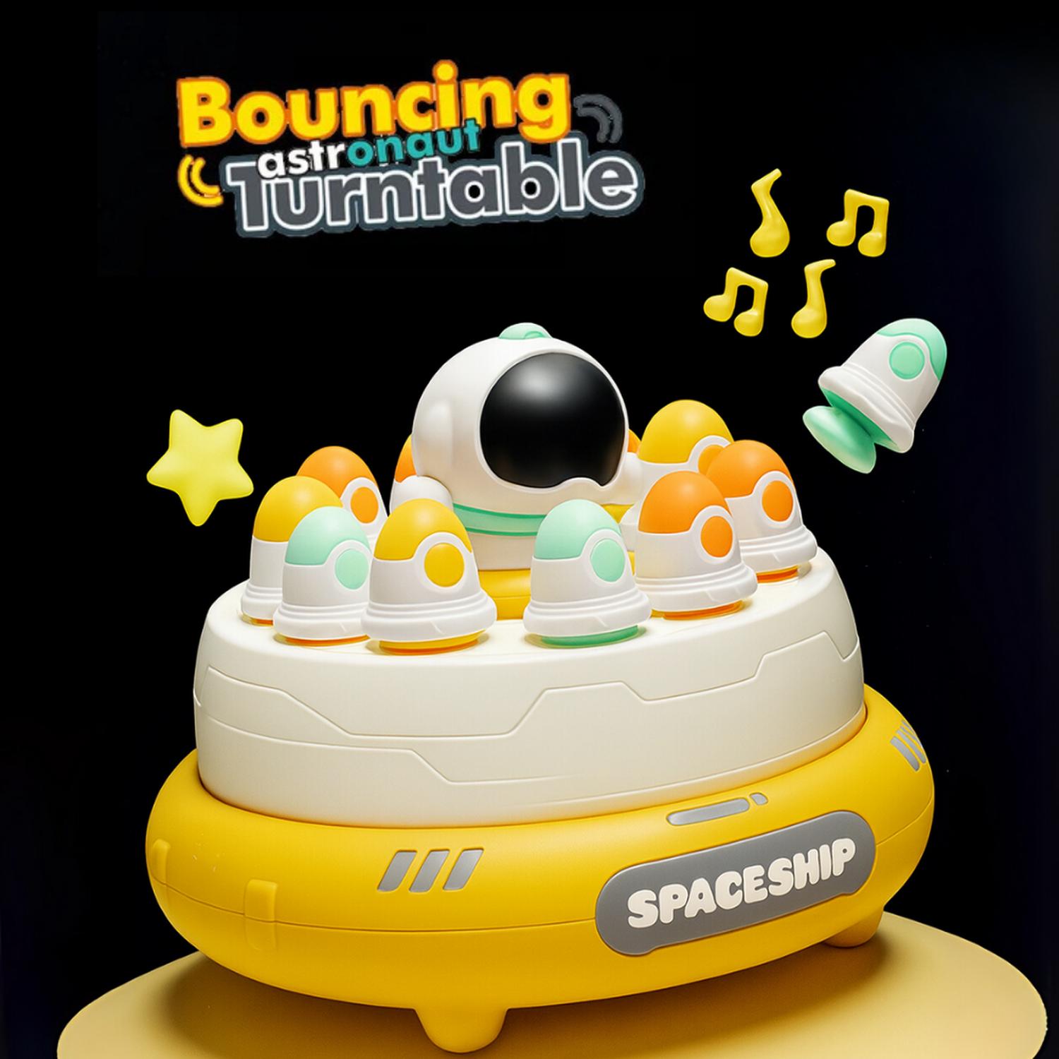 JUEGO DE MESA CAPTURA ASTRONAUTA SALTADOR INFANTIL GIRATORIO AZUL - 2