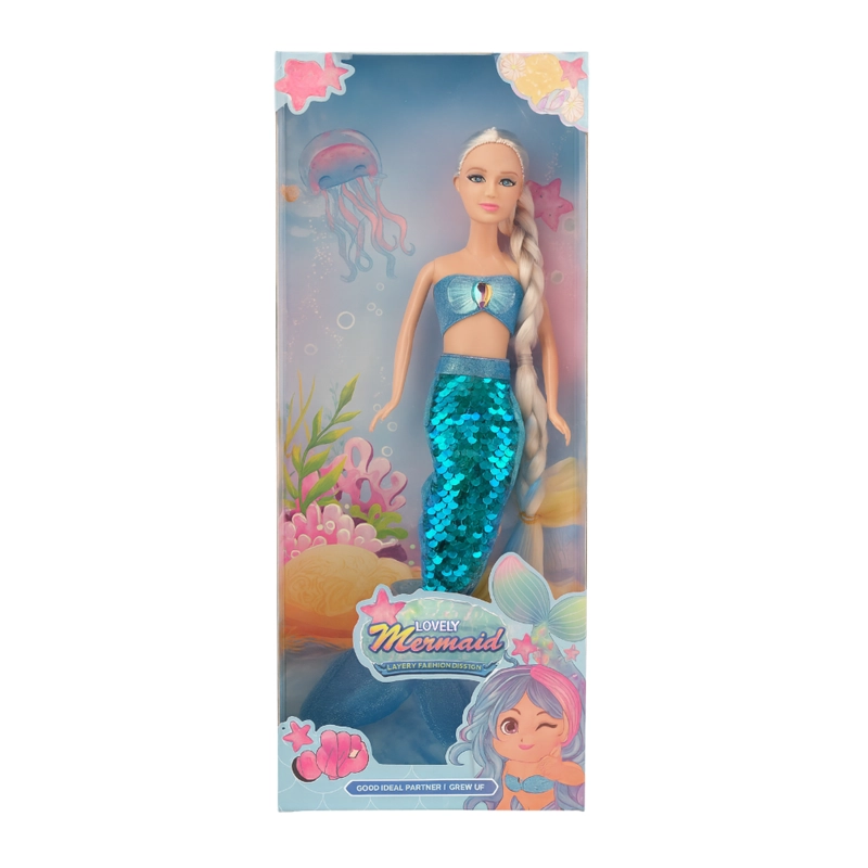 MUNECA SIRENA LOVELY CON VESTIDO DE LENTEJUELAS JUGUETE