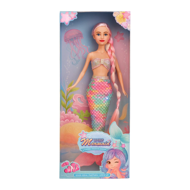 MUÑECA SIRENA LOVELY CON VESTIDO DE LENTEJUELAS JUGUETE - 1
