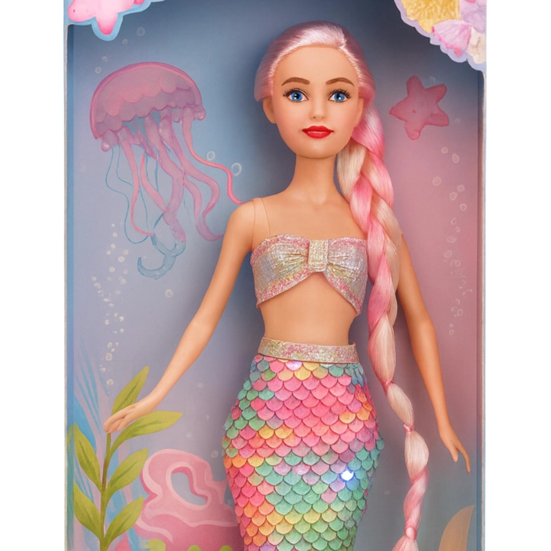 MUÑECA SIRENA LOVELY CON VESTIDO DE LENTEJUELAS JUGUETE - 2
