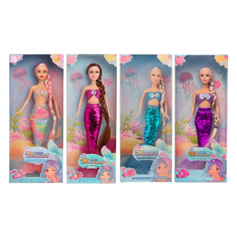MUÑECA SIRENA LOVELY CON VESTIDO DE LENTEJUELAS JUGUETE - 6