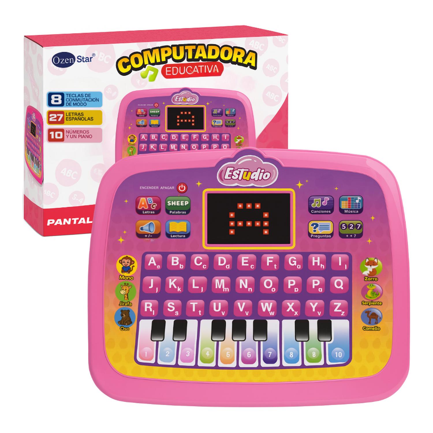 COMPUTADORA EDUCATIVA INFANTIL JUGUETE PIANO LETRAS Y NUMERO - 1
