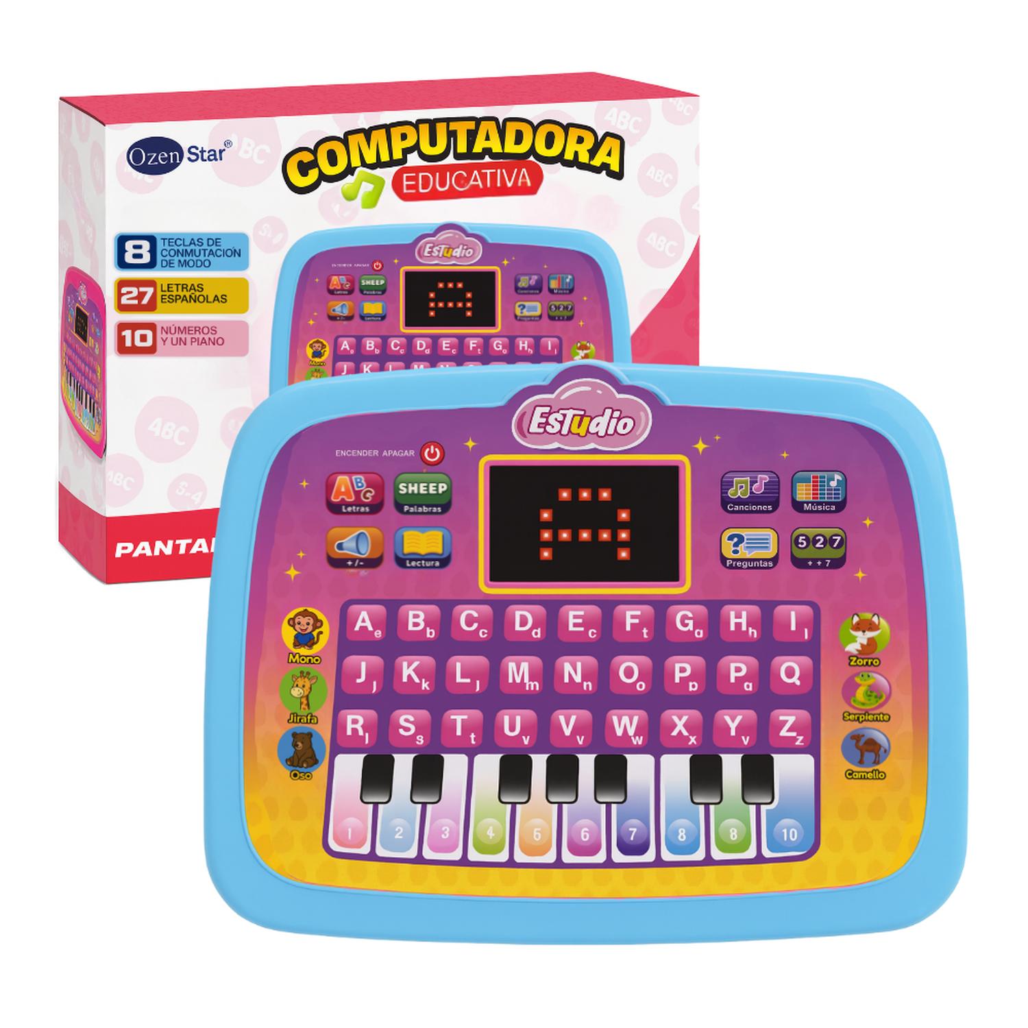 COMPUTADORA EDUCATIVA INFANTIL JUGUETE PIANO LETRAS Y NUMERO - 1
