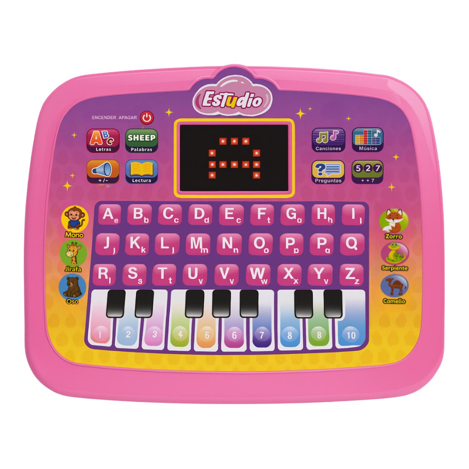 COMPUTADORA EDUCATIVA INFANTIL JUGUETE PIANO LETRAS Y NUMERO - 2