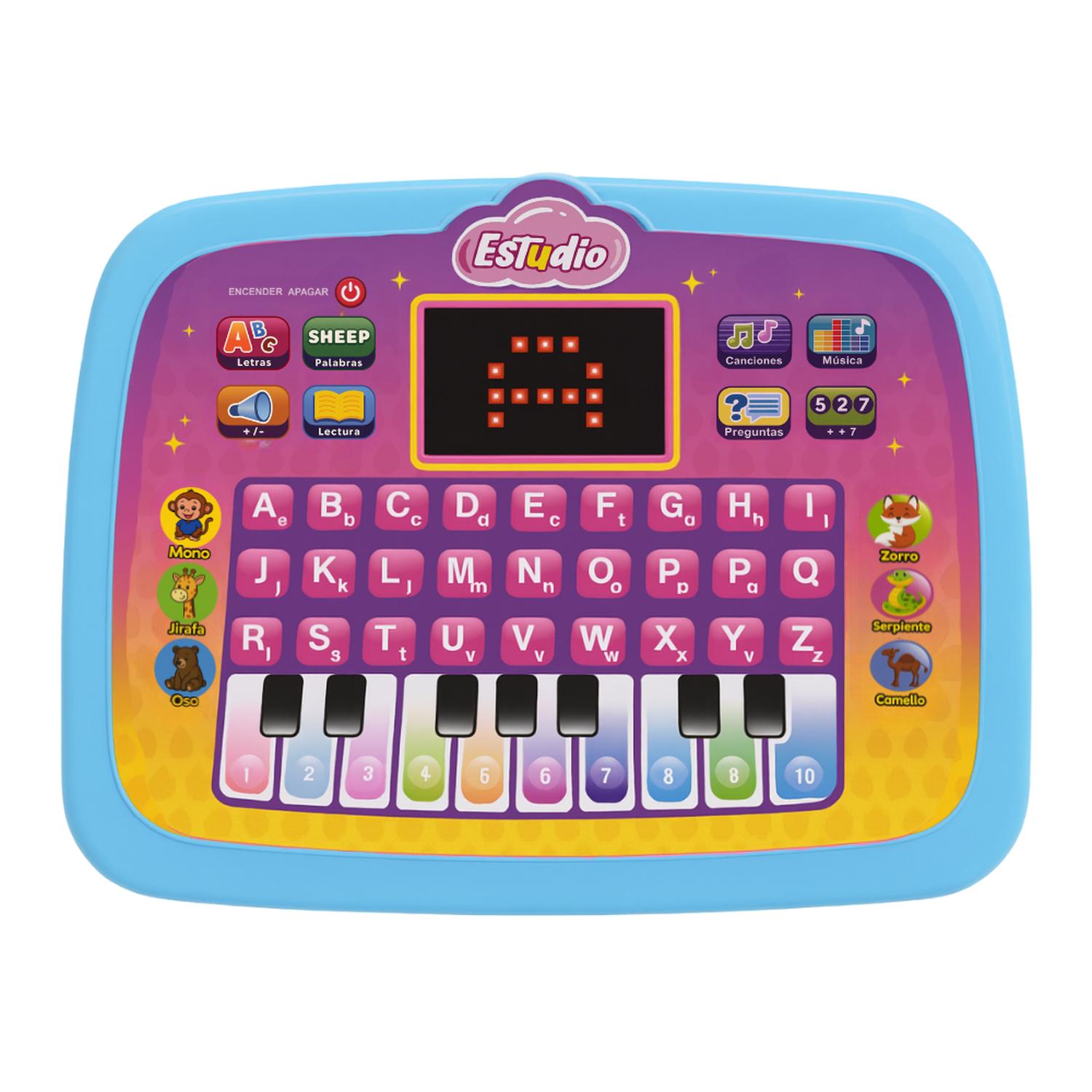 COMPUTADORA EDUCATIVA INFANTIL JUGUETE PIANO LETRAS Y NUMERO - 2