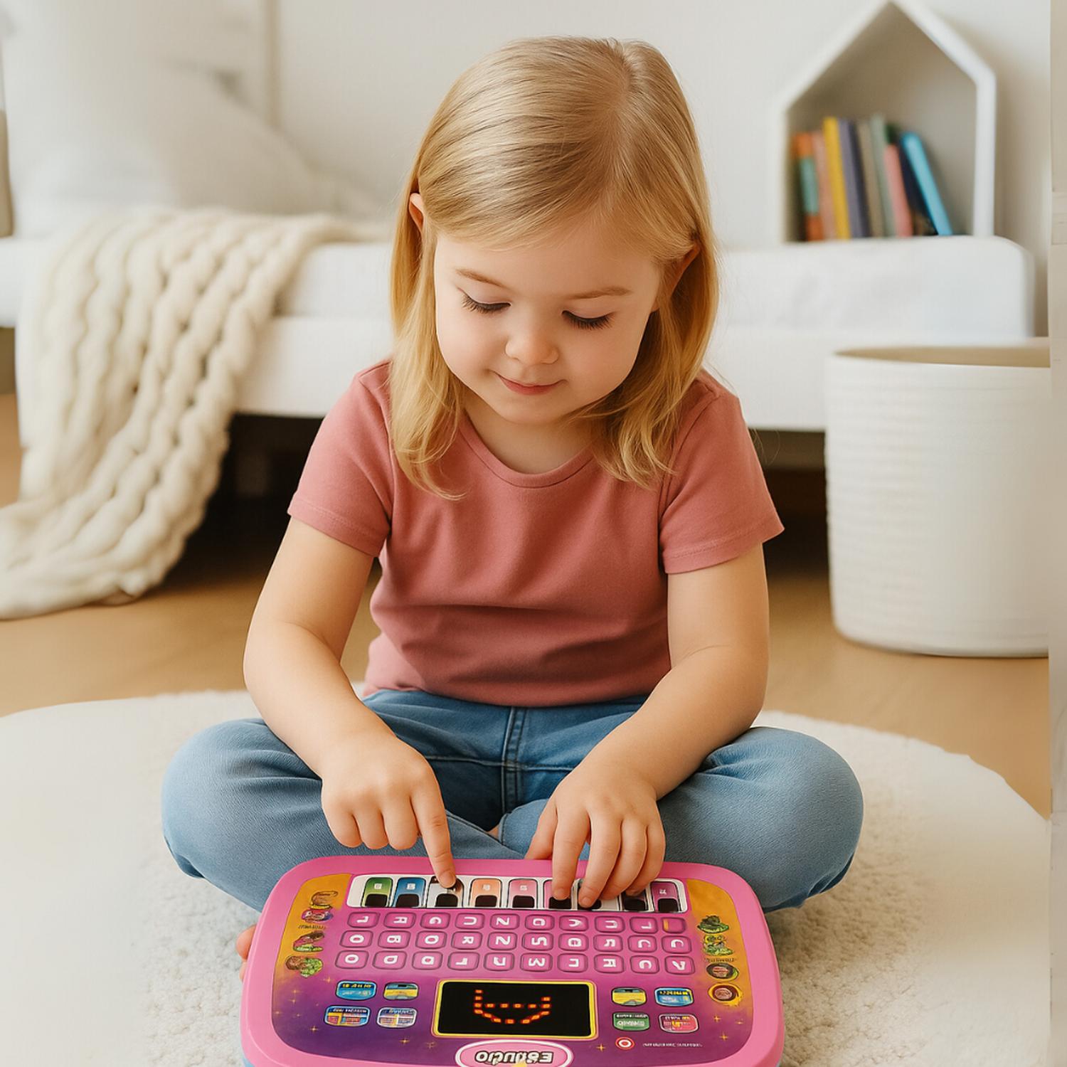COMPUTADORA EDUCATIVA INFANTIL JUGUETE PIANO LETRAS Y NUMERO - 4