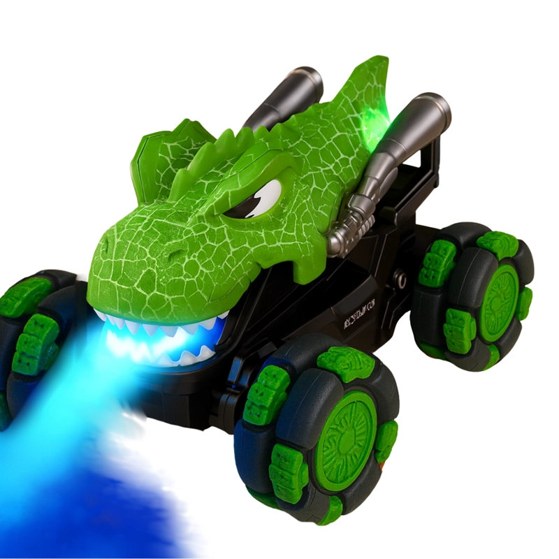 AUTO DINOSAURIO A CONTROL REMOTO RC CON LUCES VAPOR Y SONIDO - 1