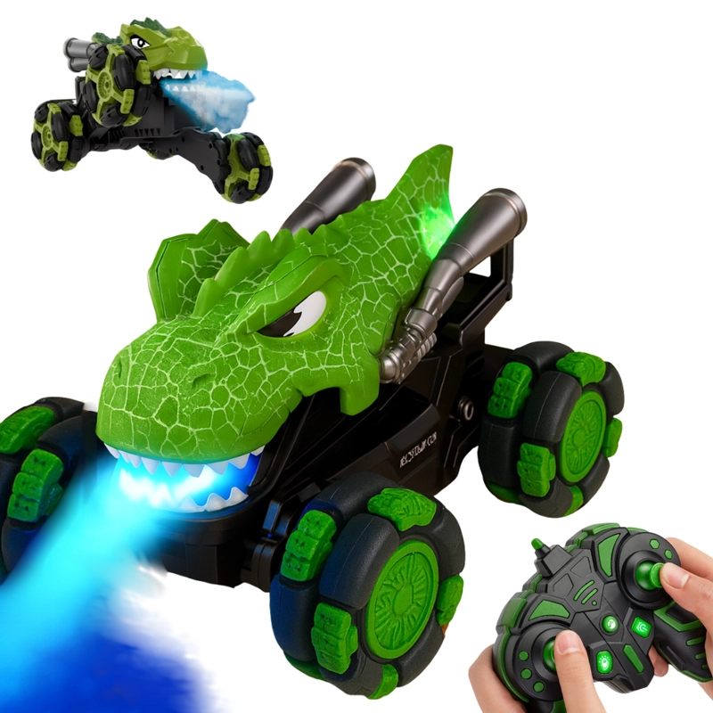 AUTO DINOSAURIO A CONTROL REMOTO RC CON LUCES VAPOR Y SONIDO - 2