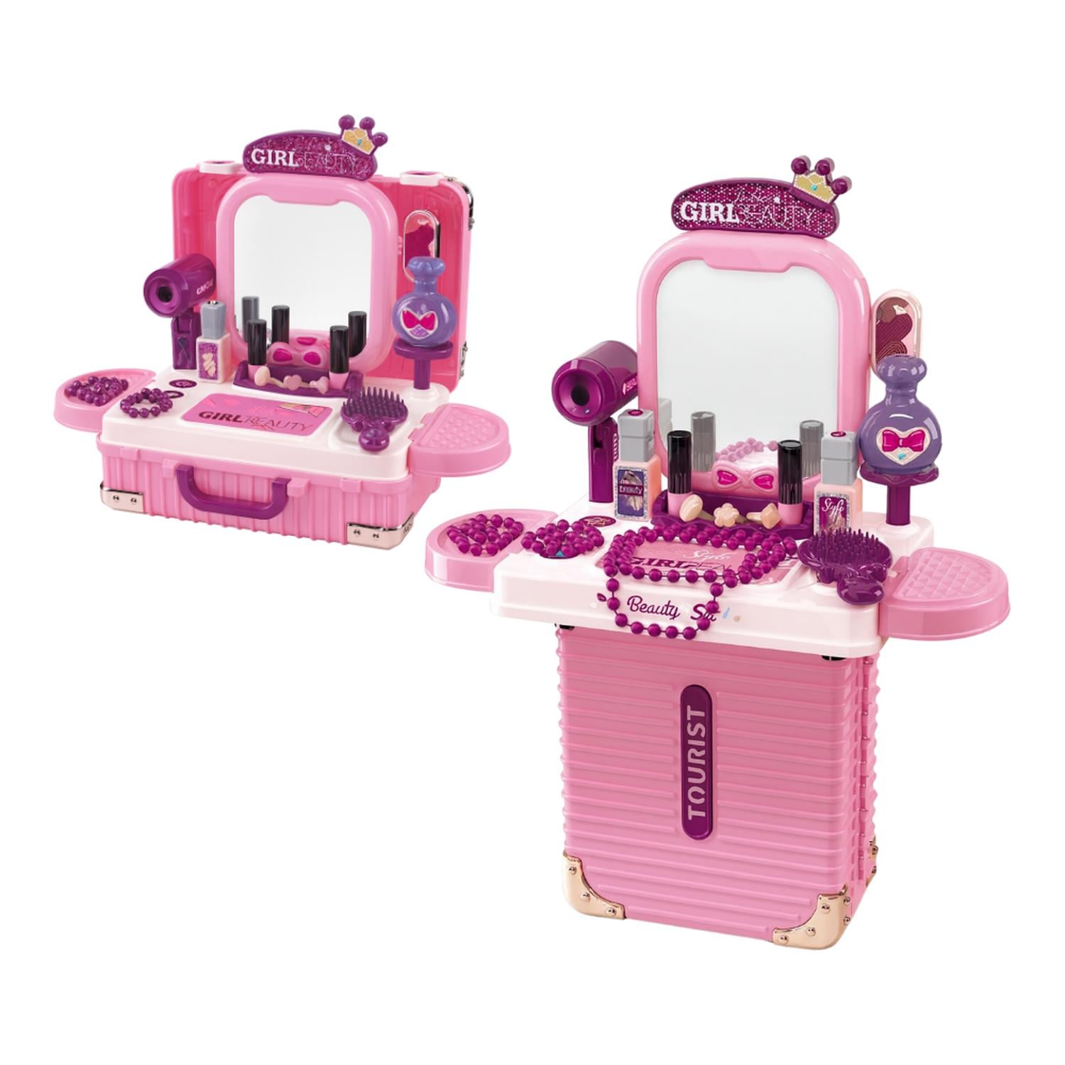 SET MALETA TOCADOR DE BELLEZA INFANTIL CON MAQUILLAJE JUGUETE - 1