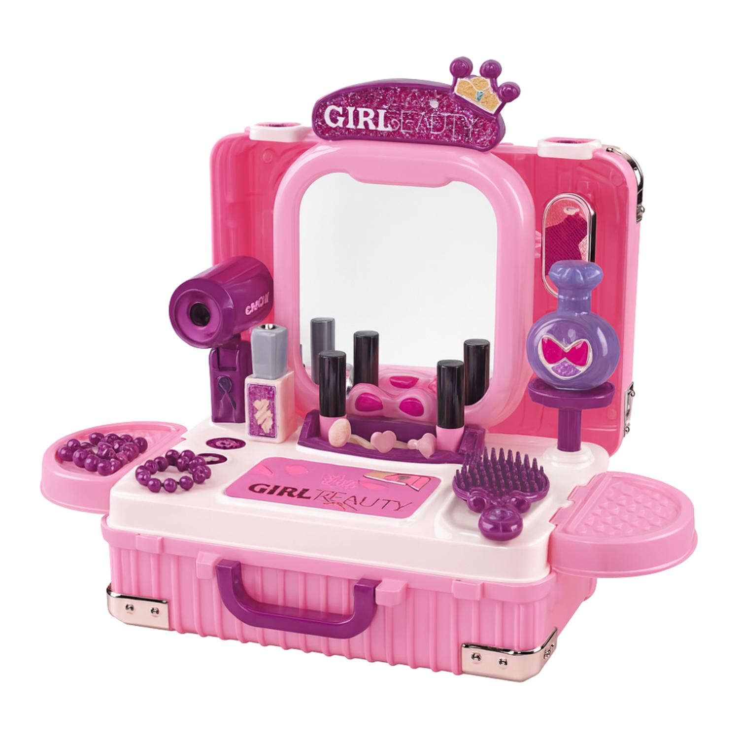 SET MALETA TOCADOR DE BELLEZA INFANTIL CON MAQUILLAJE JUGUETE - 5