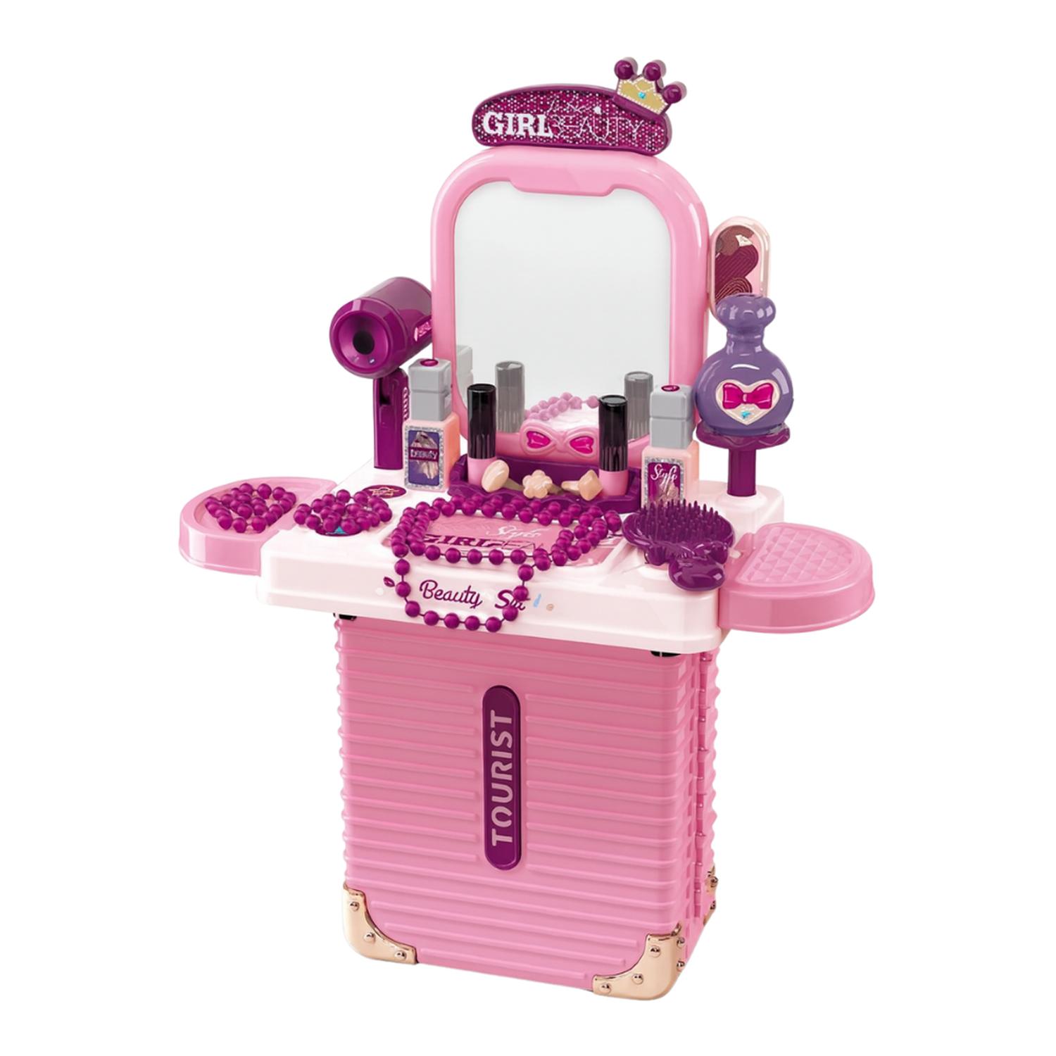 SET MALETA TOCADOR DE BELLEZA INFANTIL CON MAQUILLAJE JUGUETE - 6